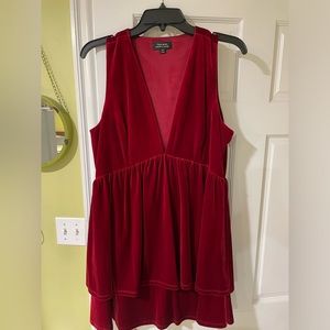 Tahari size 10 red velvet dress